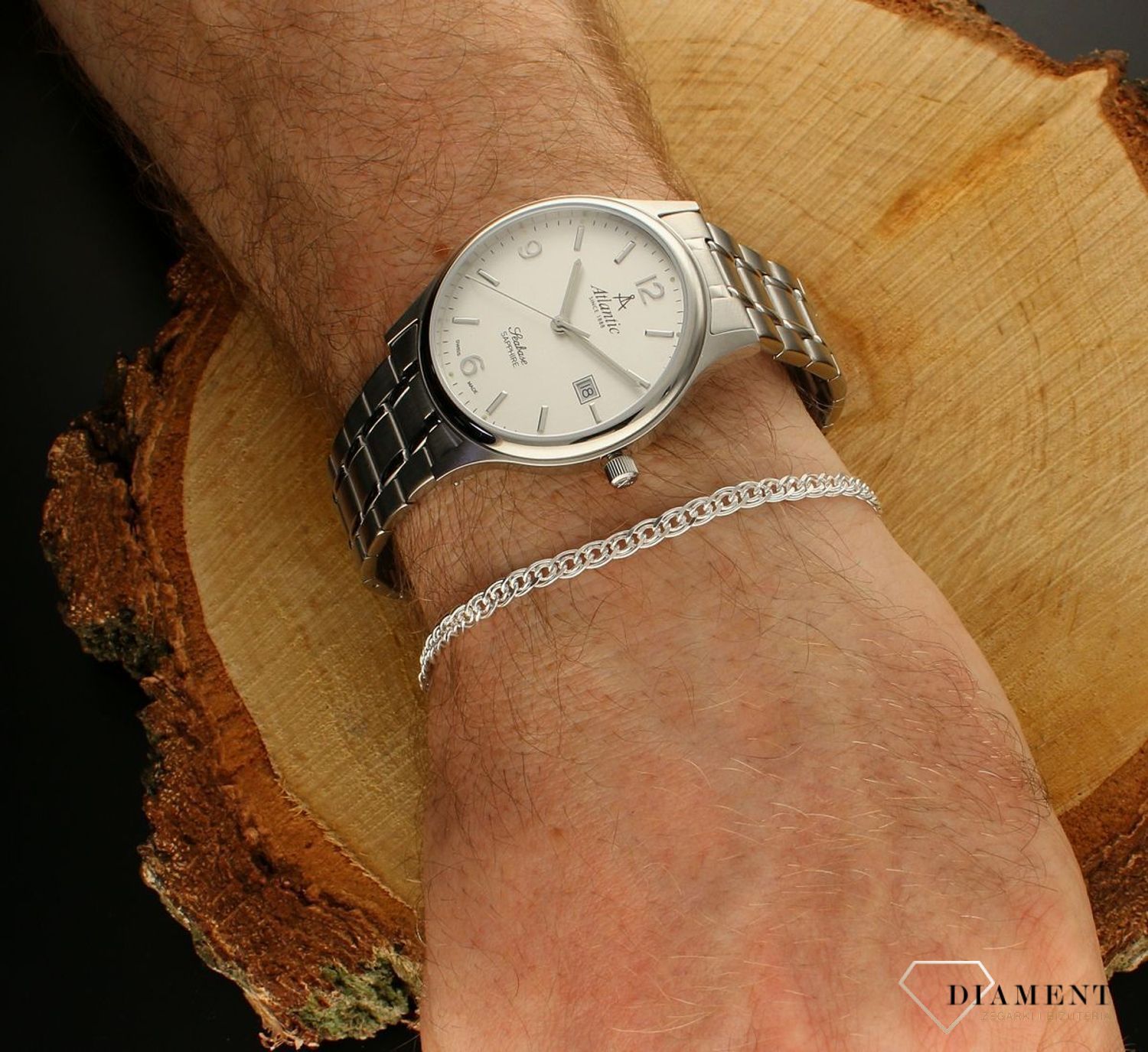 Bransoleta srebrna 925 mona lisa 925 3,6-3,8mm DIA-BRA-785723-60-925. Bransoletka wykonana jest z najwyższej próby srebra 925 o splocie mona lisa. Bransoletka srebrna mona lisa o wadze 3,80 gram, długości 21 cm oraz szerokości 3,6-.jpg